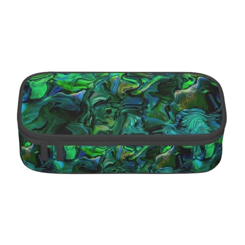 Modisches, funktionales Federmäppchen mit Abalone-Perlmutt-Aufdruck, praktische Aufbewahrung für Make-up und Toilettenartikel von MyPiky