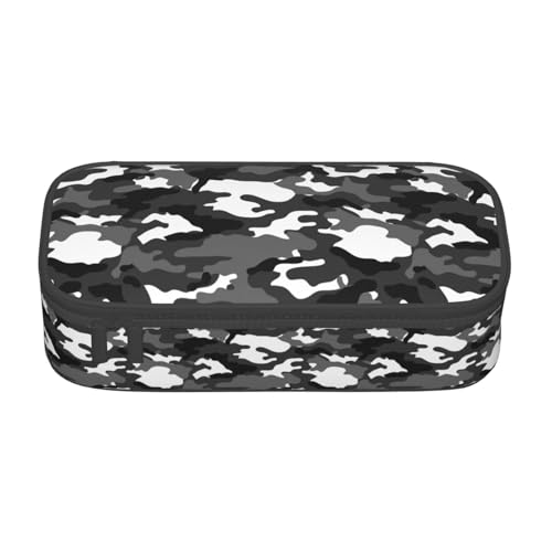 Modisches funktionales Federmäppchen mit abstraktem Camouflage-Druck, praktische Aufbewahrung für den täglichen Gebrauch, Make-up, Toilettenartikel von MyPiky