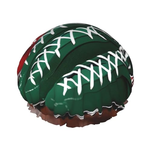 MyPiky American Football Duschhaube mit Schnürsenkeln, elastisch und wiederverwendbar, für langes Haar, große wasserdichte Duschhaube, für Damen, Herren, Kinder von MyPiky