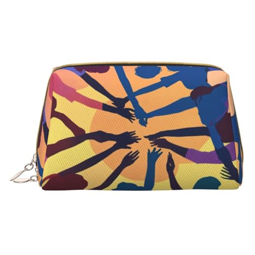 MyPiky Gymnastik Spiel Druck Kosmetische Taschen,Leder Make-up Tasche Klein Für Geldbörse, Kosmetikbeutel,Kulturbeutel Kupplung Für Frauen Reisen, Gymnastik Spiel, One Size, Gymnastik Spiel, One size von MyPiky