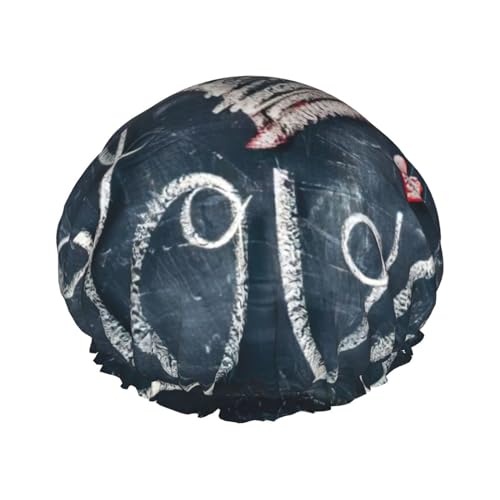 MyPiky I Love You Words With Hearts Print Duschhaube, Elastische und Wiederverwendbare Badewanne Haarhut Für Langes Haar Große Wasserdichte Duschhaube Für Frauen Männer Kinder von MyPiky