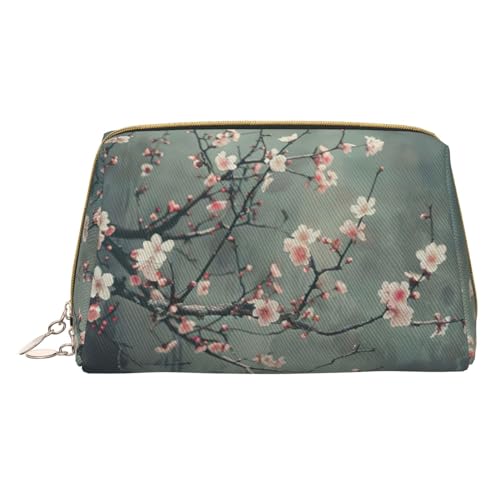 MyPiky Kosmetiktasche aus Leder mit japanischem Kirschblumen-Druck, kleine Reise-Kosmetiktasche für Damen, Kosmetik-Organizer, Make-up-Tasche für Geldbörse, Japanische Kirschblumen, Einheitsgröße von MyPiky