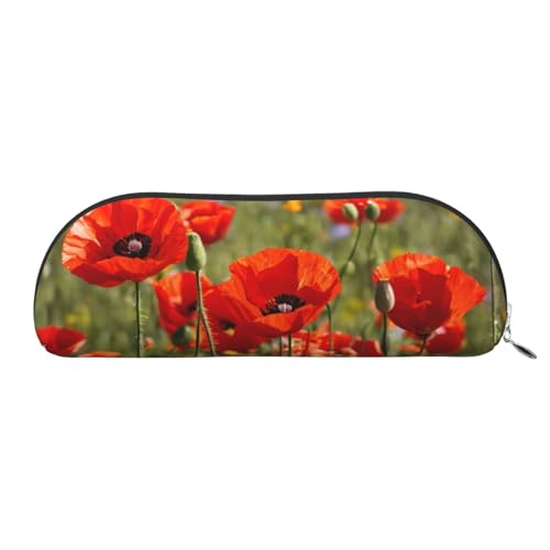 MyPiky Kosmetiktasche mit Mohnblumen-Aufdruck, für Damen, Make-up-Tasche, Reise-Aufbewahrungstasche, Kulturbeutel, Federmäppchen, Mohnblumen, Einheitsgröße von MyPiky