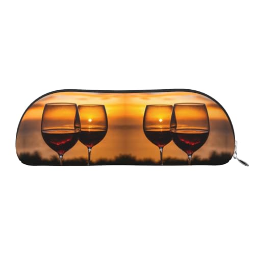 MyPiky Kosmetiktasche mit Rotwein-Aufdruck für Damen, Make-up-Tasche, Reise-Aufbewahrungstasche, Kulturbeutel, Federmäppchen, Rotwein, Einheitsgröße von MyPiky