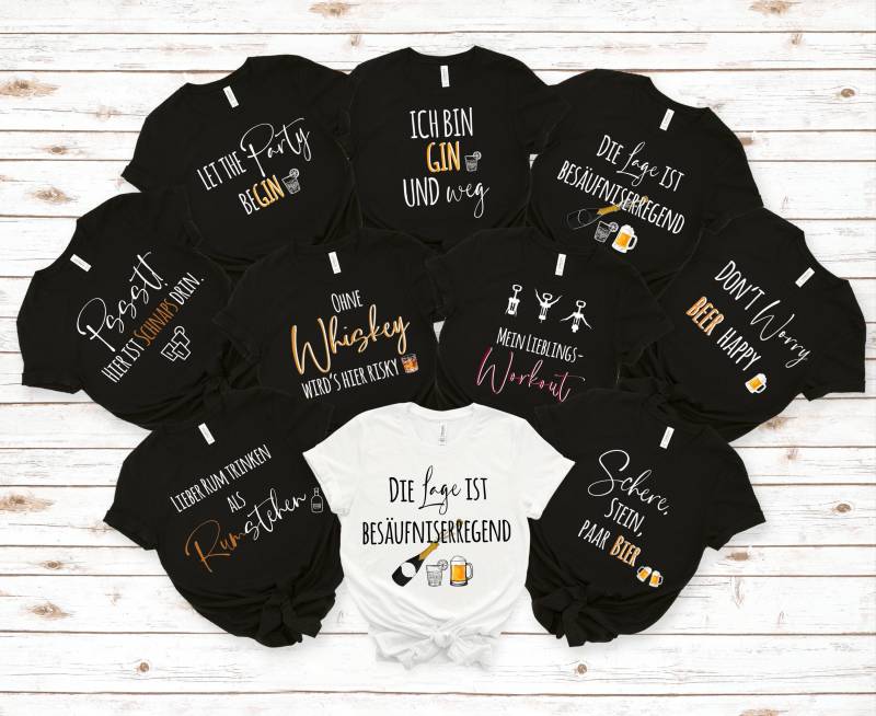 Männer Jga T-Shirts Mit Lustigen Alkohol-Sprüchen | Team Bräutigam Herren T-Shirt Junggesellenabschied Männertrip von MyPrintedGifts