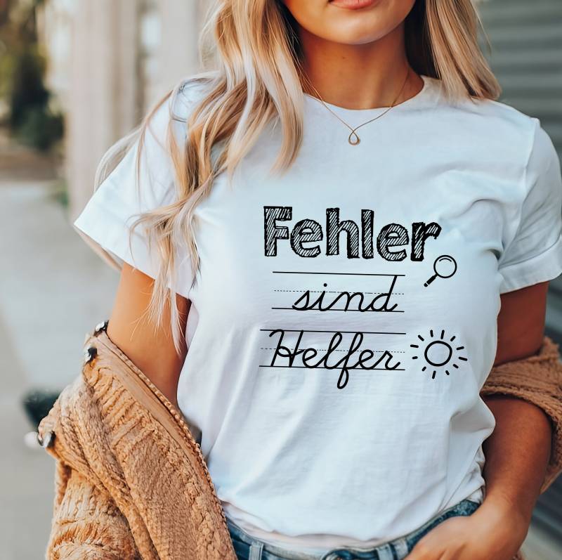 T-Shirt Fehler Sind Helfer. Growth Mindset Geschenk Für Lehrer & Eltern; Dankeschön Mit Botschaft; Grundschullehrer von MyPrintedGifts