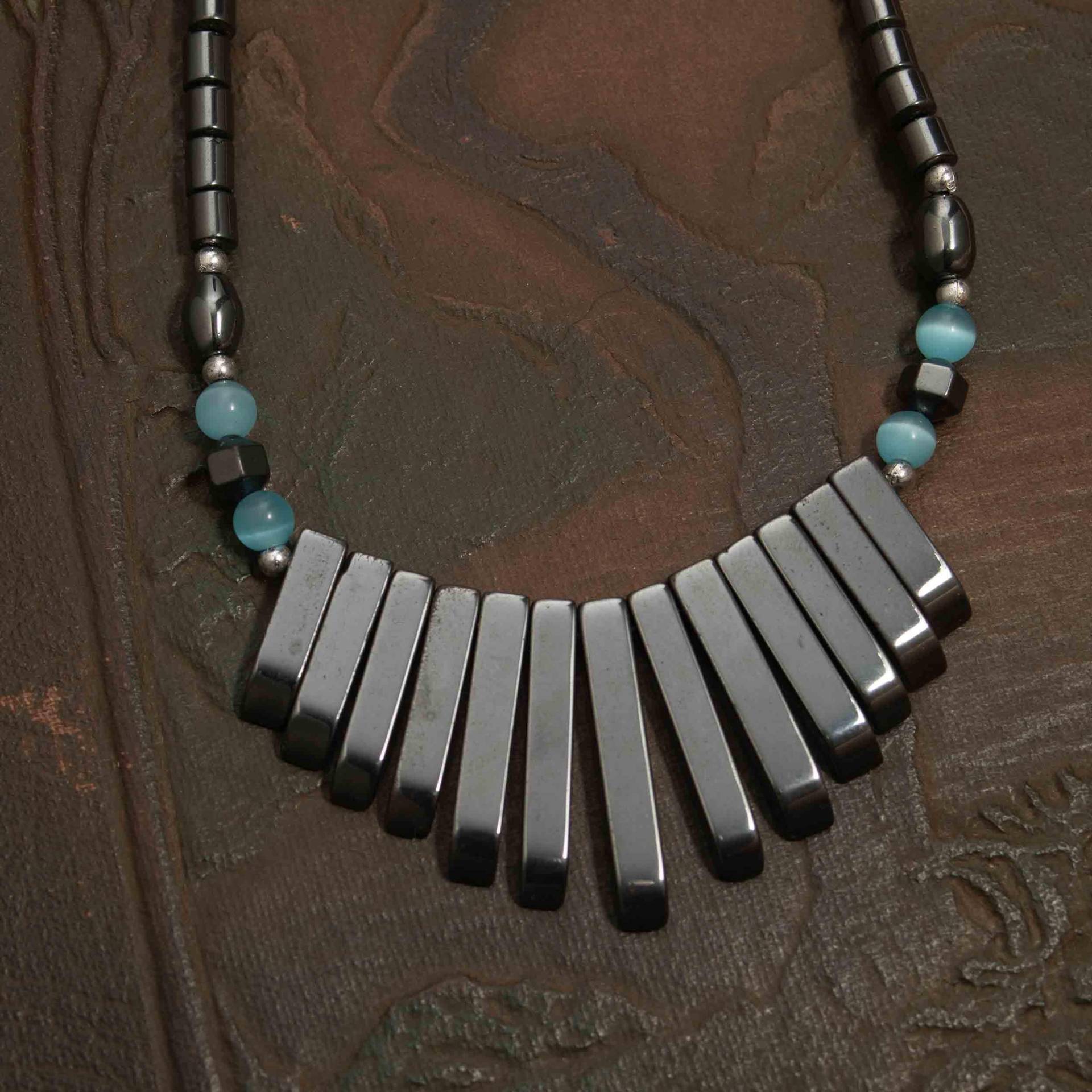 Hämatit Bead "Fan" Halskette/Anhänger." von MyRubyTuesday