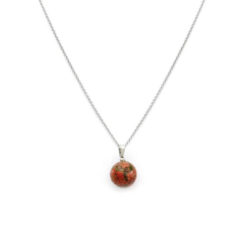 Jaspis Runde Ball Anhänger Silber Halskette von MyRubyTuesday