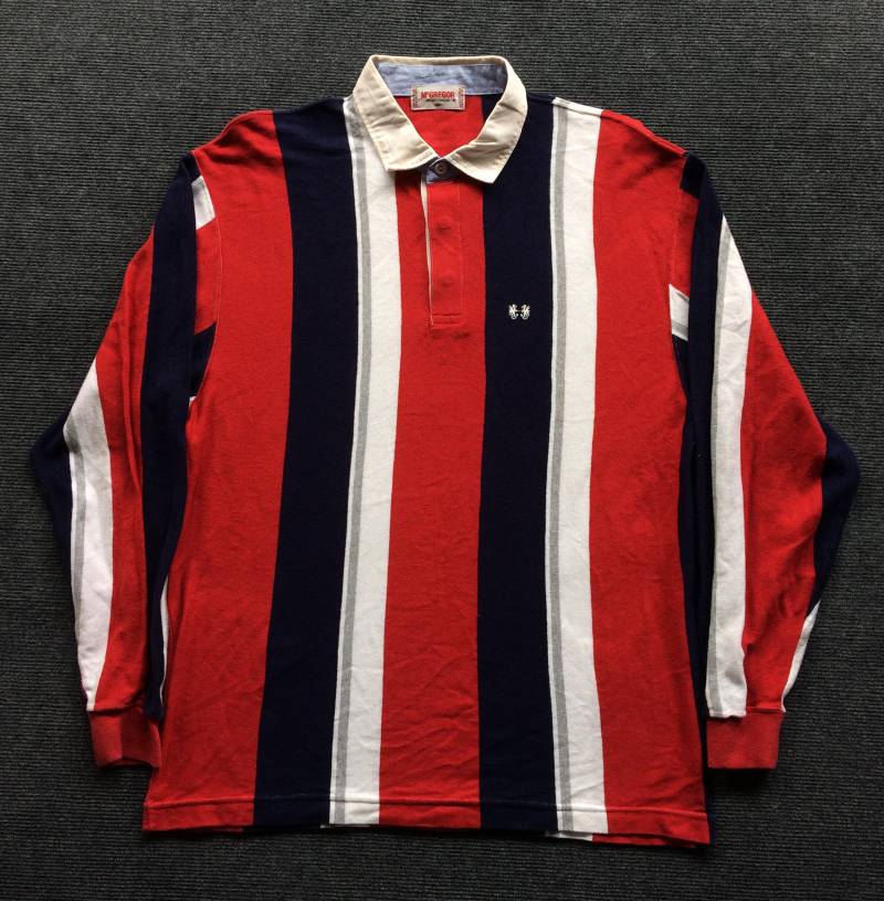 Jahrgang Mcgregor Streifen Multicolor Größe Ll Hip Hop Stil Mc Gregor Shirt von MySTREET86