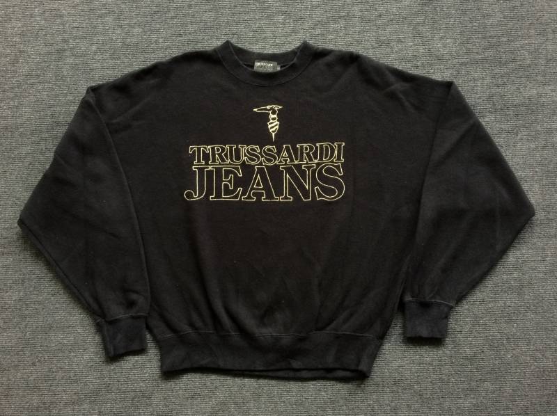 Jahrgang Trussardi Frauen Spellout Großes Logo Der 90Er Jahre Entwerfer Seltene Sweatshirt von MySTREET86