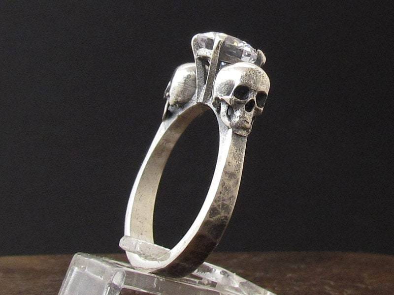 Mysacrum Skull Ring Engagement-Silber 925 von MySacrum