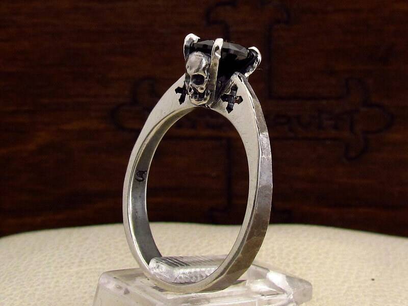 Mysacrum Skull Ring Engagement-Silber 925 von MySacrum