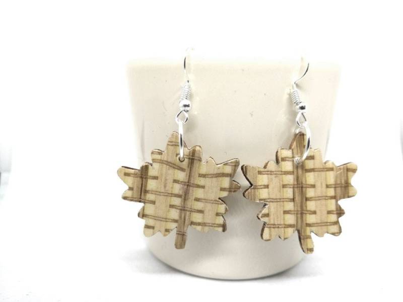 Decoupage Blatt Ohrringe Handgemachte Hölzerne Herbst Schmuck von MySassyDecoupage