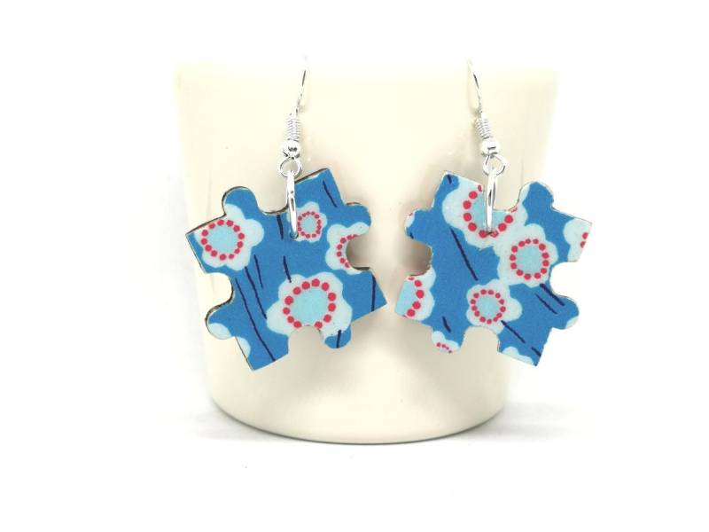 Puzzle-Ohrringe - Handgefertigte Holzpuzzles Schrullige Ohrringe Geschenk Für Sie Einzigartiges Design Niedlichen Ungewöhnlichen Schmuck von MySassyDecoupage