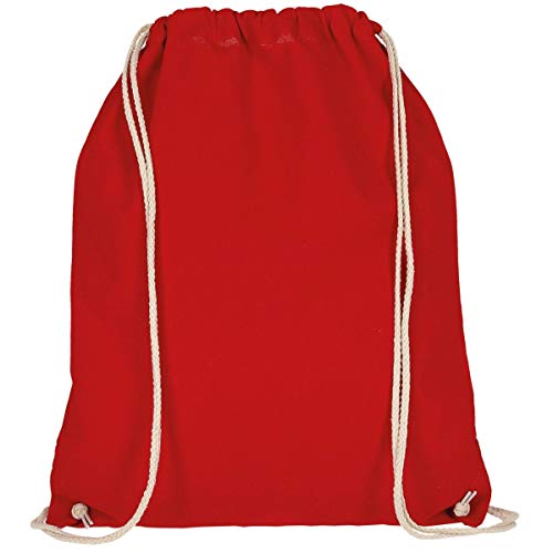 MyShirt Baumwoll Turnbeutel 38 x 46cm unbedruckt mit Kordelzug - 19 Farben - Jutebeutel OEKO-TEX® geprüft Gym Sack zum bemalen, Farbe:dunkelrot von MyShirt