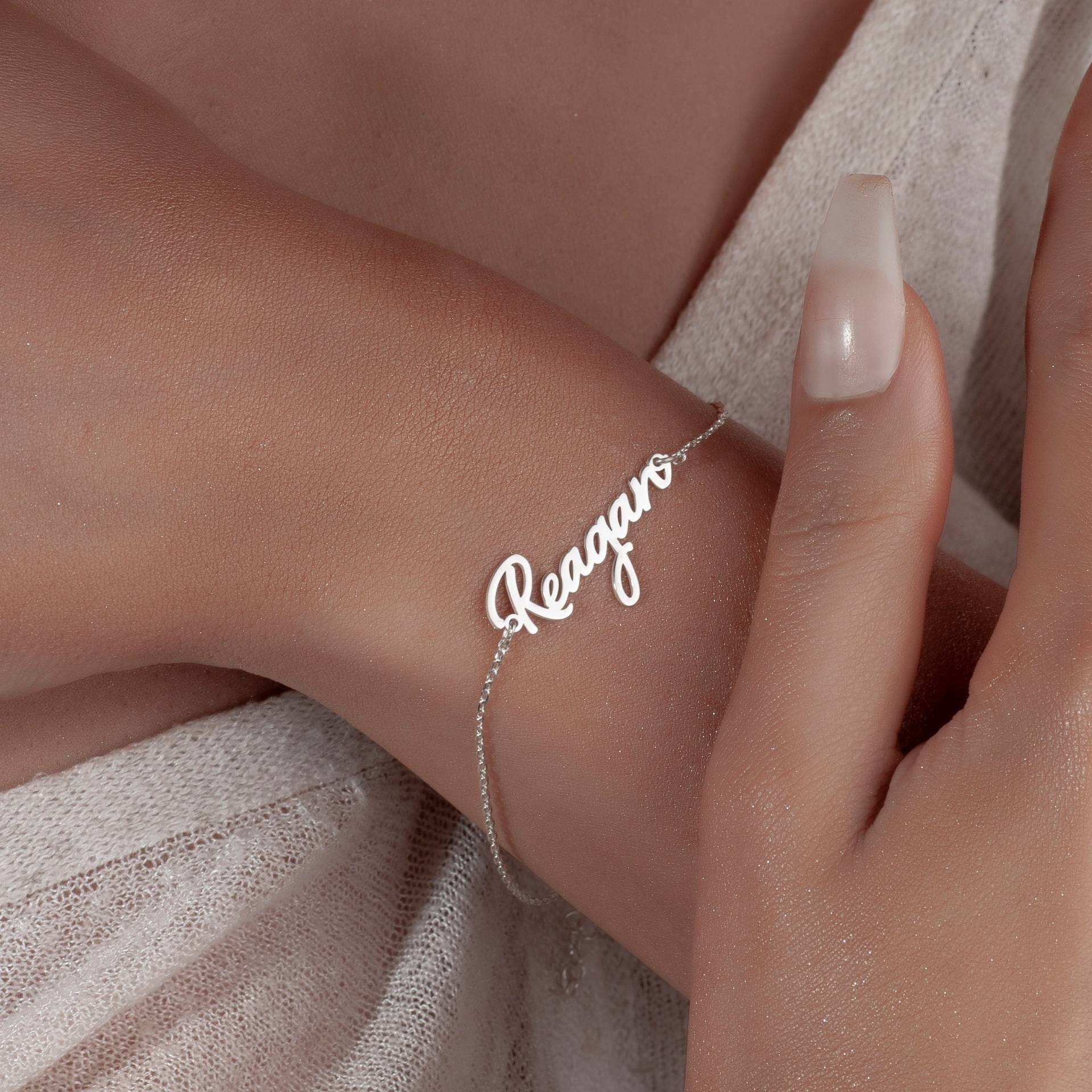 Personalisierte Sterling Silber Name Armband Handgemachter Schmuck Geschenk Personalisierte Sterling Silber Name Armband Handgemachter Schmuck Geschenk von MySilverLine