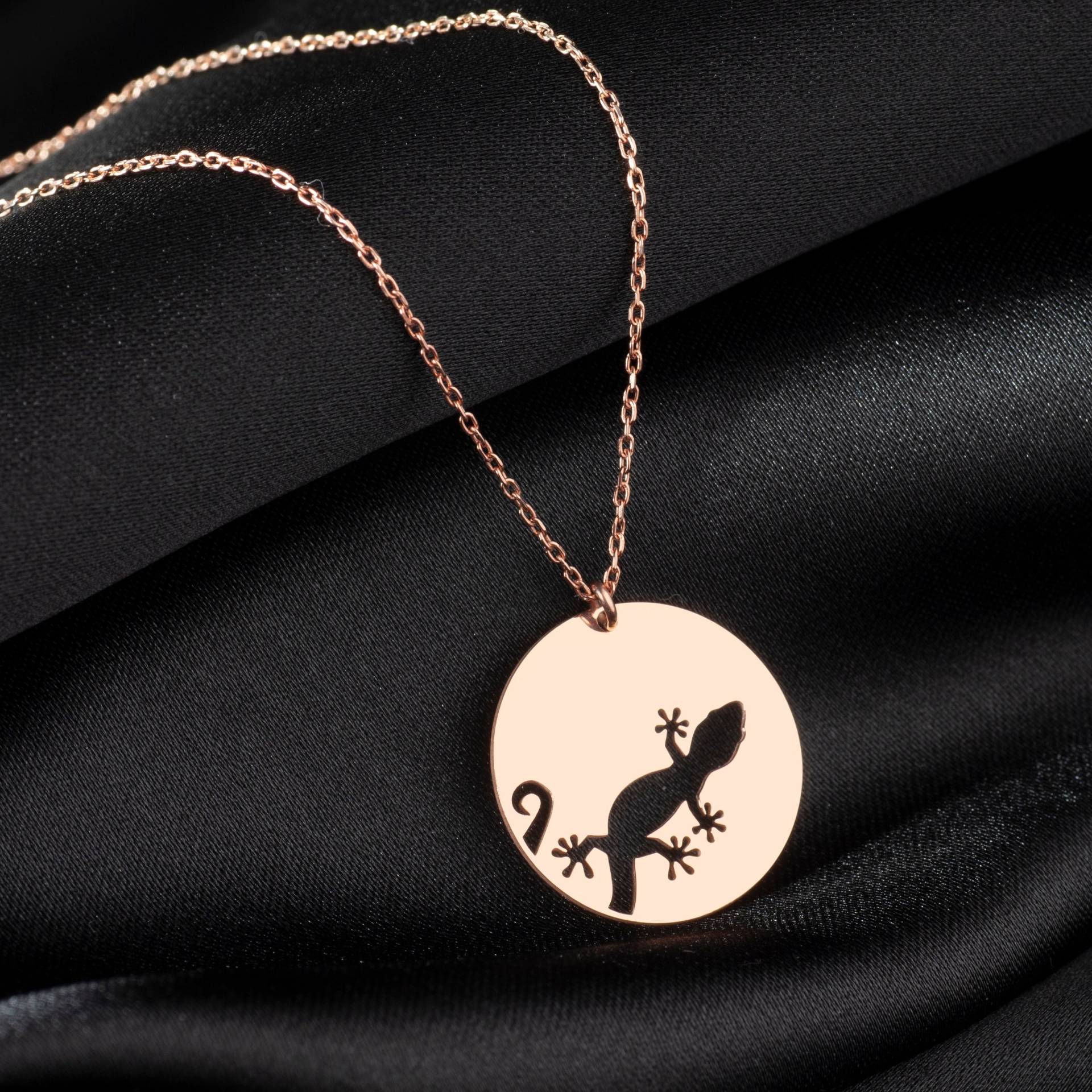 sterling Silber Gecko Halskette Zierlicher Eidechsen Anhänger sterling Silber Gecko Halskette Zierlicher Eidechsen Anhänger von MySilverLine