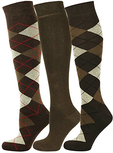 Mysocks Kniestrümpfe Damen Kniestrümpfe Herren - Unisex Knee High Socks Knie Strümpfe - Gekämmte Baumwolle Knie Strümpfe, 3 Paare Multi Design 13, 37-41 von Mysocks