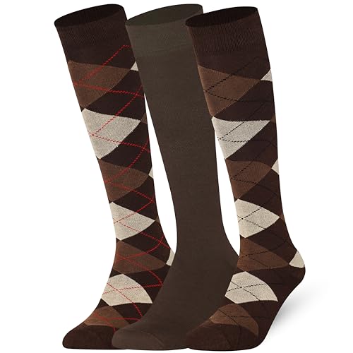 Mysocks Kniestrümpfe Damen Kniestrümpfe Herren - Unisex Knee High Socks Knie Strümpfe - Gekämmte Baumwolle Knie Strümpfe, 3 Paare Multi Design 13, 37-41 von Mysocks
