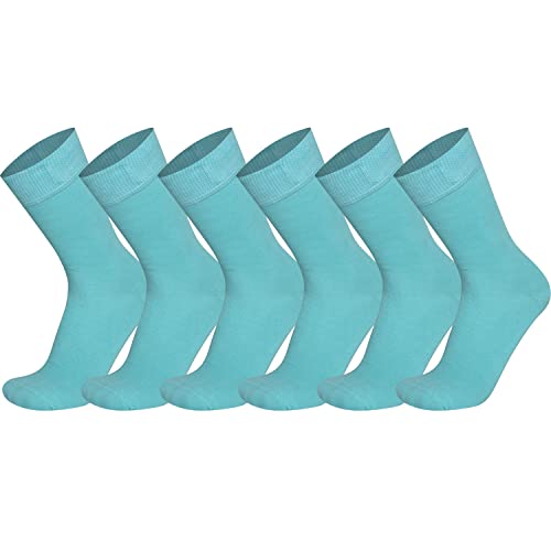 Mysocks Herren/Damen Socken, gekämmte Baumwolle, nahtlose Zehenpartie, 6er-Pack Minze von Mysocks