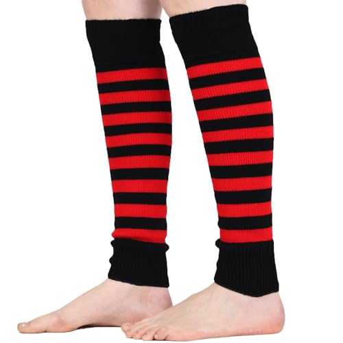 Mysocks Beinwärmer Streifen rot schwarz von Mysocks