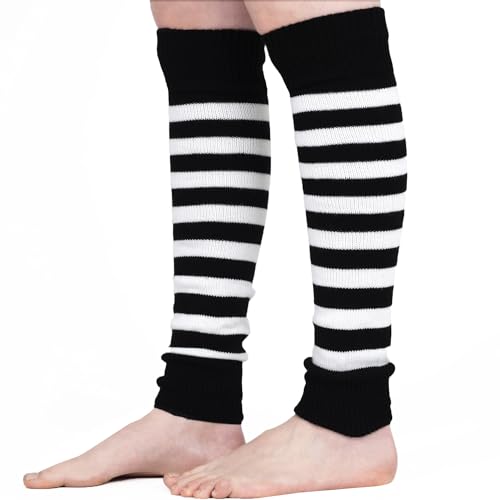 Mysocks Beinwärmer Streifen weiß schwarz von Mysocks