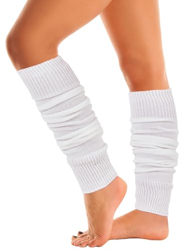 Mysocks Warme Stulpen Damen mit Wolle für Winter Flexibel Weich Beinstulpen Damen, Beinwärmer Kniestrümpfe wenn es Kalt ist, Weiß von Mysocks