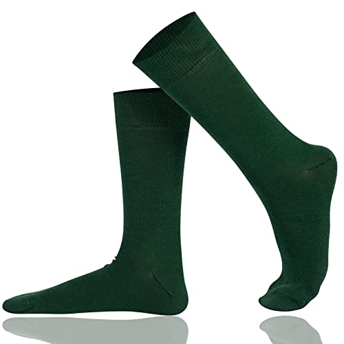 Mysocks Extrafeine Baumwollsocken für Herren/Damen, Nahtloser Zehenbereich, für Geschäfts, formelle, Freizeit und Alltagskleidung Größe 41-46, Kieferngrün von Mysocks