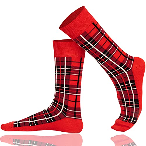 Mysocks Herren Socken Argyle Design prüfen rot von Mysocks