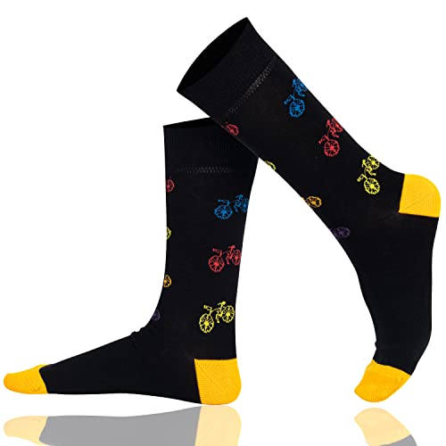 Mysocks Multi Design Knöchelsocken Schwarzes Fahrrad von Mysocks