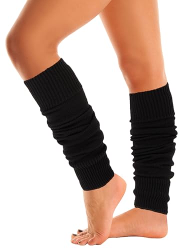 Mysocks Warme Stulpen Damen mit Wolle für Winter Flexibel Weich Beinstulpen Damen, Beinwärmer Kniestrümpfe wenn es Kalt ist, Schwarz von Mysocks