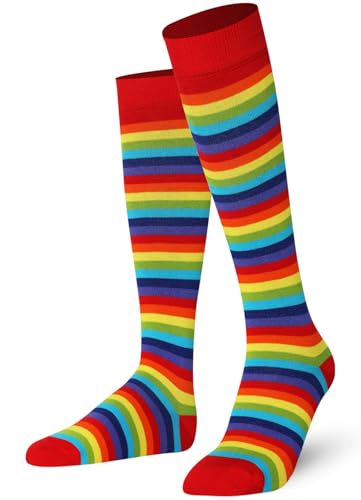 Mysocks® Socken für Damen und Herren, leuchtende Regenbogenfarben, aus gekämmter Baumwolle , RMKS0113k von Mysocks