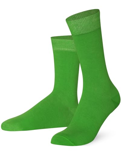 Mysocks Extrafeine Baumwollsocken für Herren/Damen, Nahtloser Zehenbereich, für Geschäfts, formelle, Freizeit und Alltagskleidung Größe 41-46, Grün von Mysocks