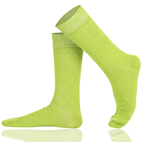 Mysocks Extrafeine Baumwollsocken für Herren/Damen, Nahtloser Zehenbereich, für Geschäfts, Formelle, Freizeit und Alltagskleidung Größe 37-41, Lindgrün von Mysocks