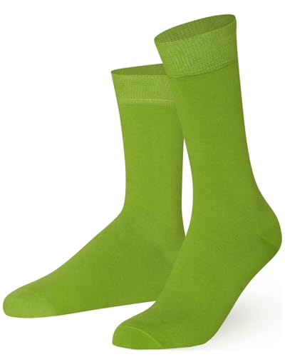 Mysocks Extrafeine Baumwollsocken für Herren/Damen, Nahtloser Zehenbereich, für Geschäfts, formelle, Freizeit und Alltagskleidung Größe 41-46, Lindgrün von Mysocks