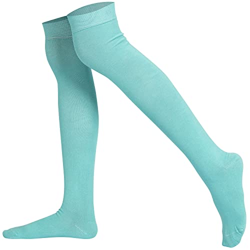 Mysocks Über das Knie Hoch lang Socken Aqua Blau von Mysocks