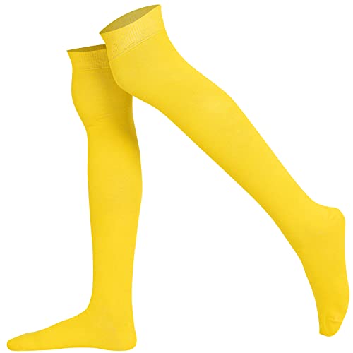 Mysocks Über das Knie Hoch lang Socken Gelb von Mysocks