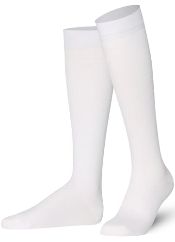 Mysocks Unisex Kniestrümpfe lange Socken Weiß von Mysocks