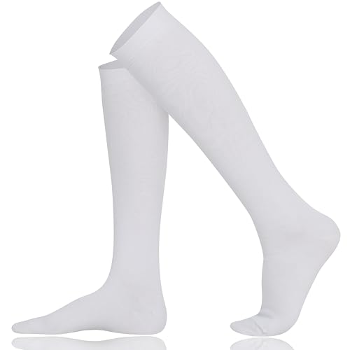 Mysocks Unisex Kniestrümpfe lange Socken Weiß von Mysocks