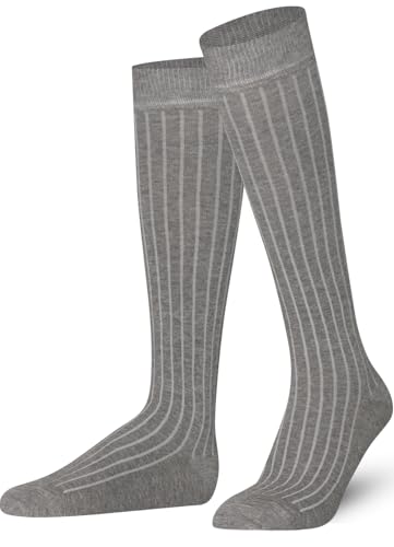Mysocks Unisex Kniestrümpfe lange Socken gewelltes Asche von Mysocks