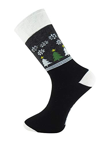 Mysocks Weihnachtssöckchen Schwarz Rot Schneeflocke von Mysocks