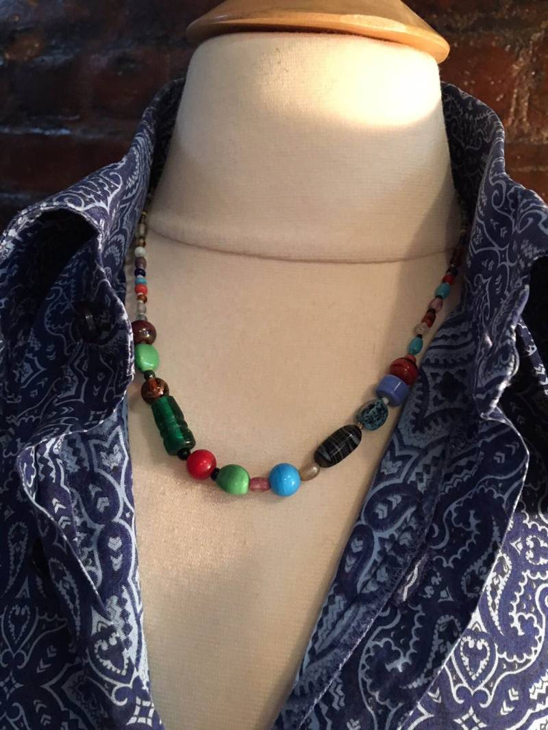 Regenbogen Vintage Kunst Glas Bunte Perlen von MySoulRepair