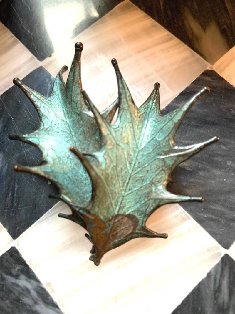 Vintage Kupfer Getauchte Blatt Unisex Anstecknadel von MySoulRepair