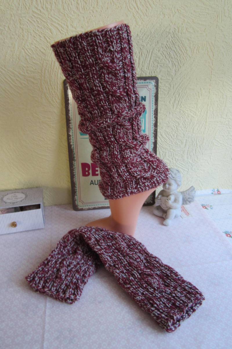 Beinstulpen Handgestrickte Strickstrümpfe Wollstrümpfe Freizeitsport Wandern Yoga Wellness Pilates Sockenwinter Wolle Selbstgemacht Handmade von MyStrickfein