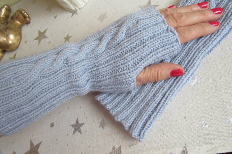 stulpen Armstulpenfingerstulpen Wintermarkthandschuhe Handschuhewinterhandschuhedaumenloch Handmade Accessoiresgeschenk Damen Handgestrickt von MyStrickfein