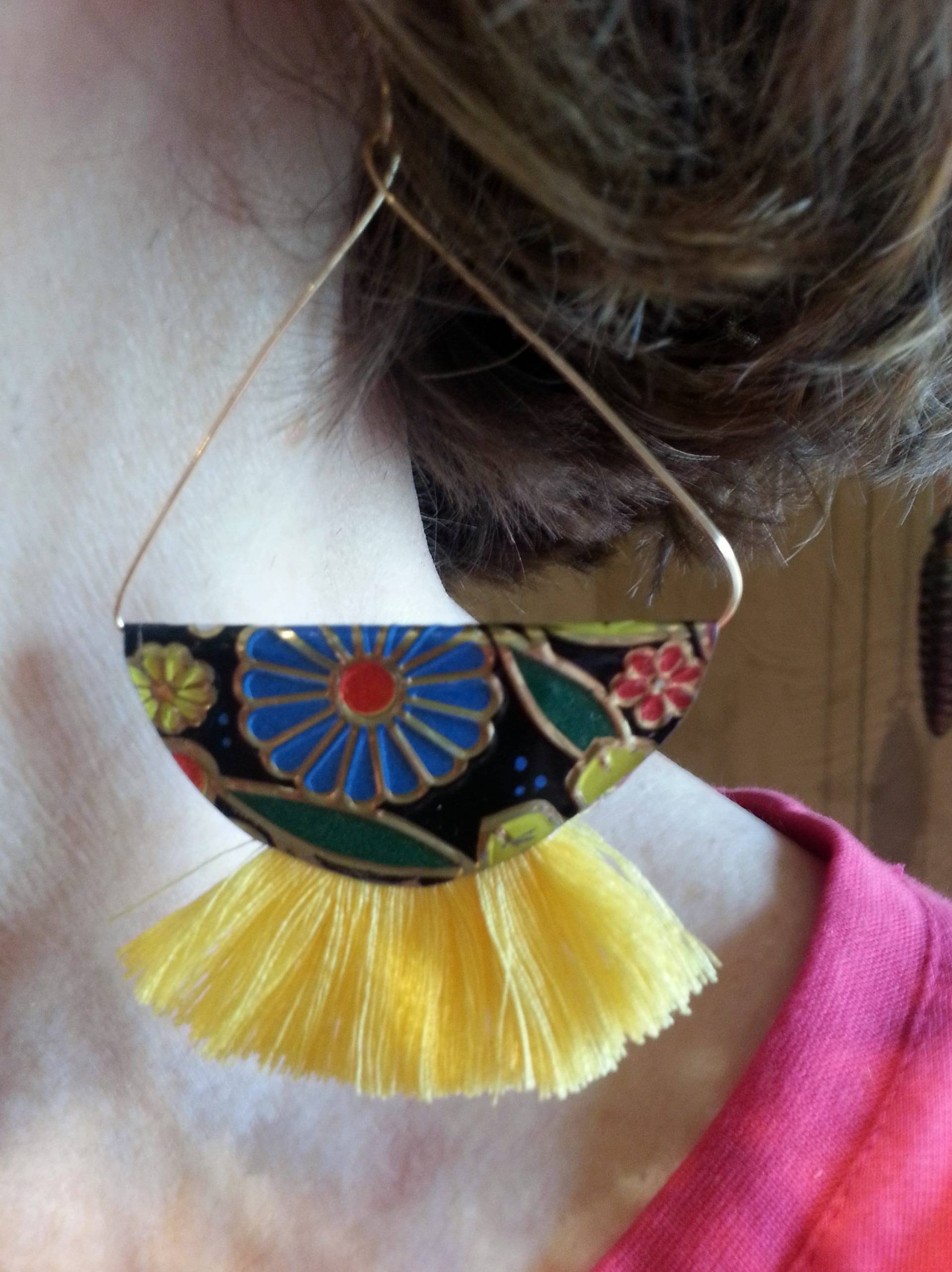 Originelles Design Bunte Blechohrringe von MyStylCraft