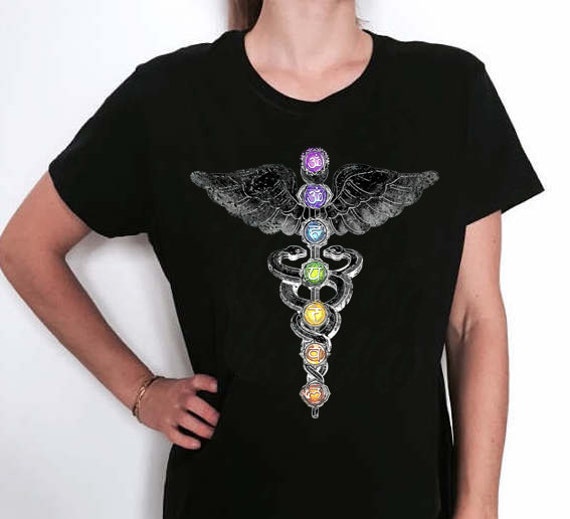 Chakren Energiefluss T-Shirt Kundalini Rising Yoga Meditation Spiritualität von MySunLife