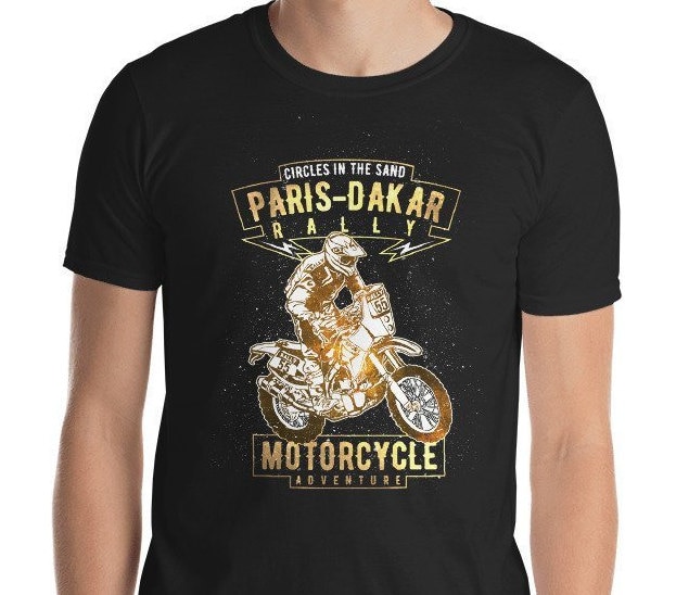 Paris Dakar Rallye Motorrad T-Shirt, Auto Motor Desert Abenteuer Paris Dakar Rallye Motorrad T-Shirt, Auto Motor Desert Abenteuer von MySunLife