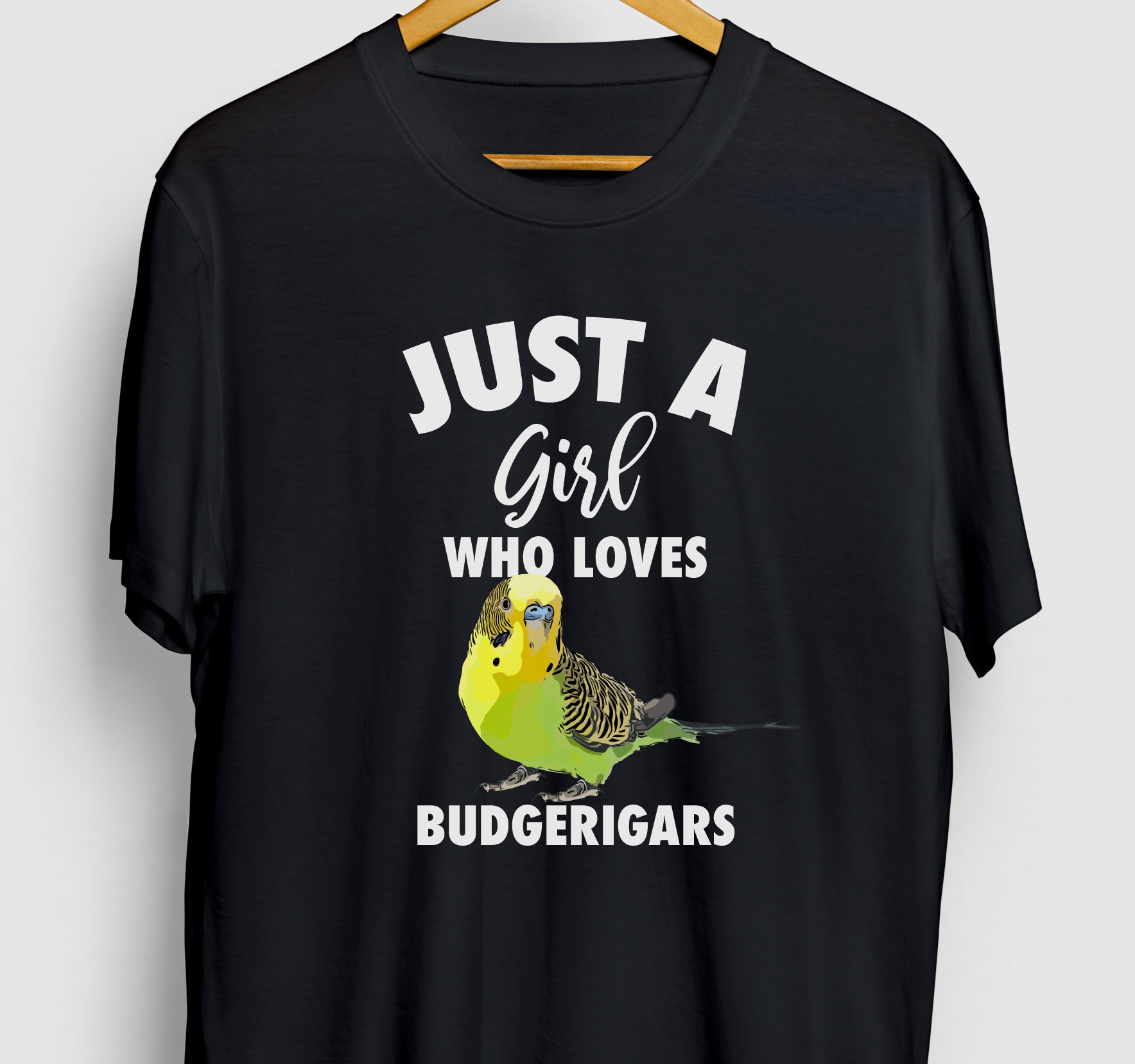 Just A Girl Who Loves Budgerigars Budgerigar Geschenk, Lustiges Vogel Shirt, Lustiger Papagei T-Shirt, Hoodie/Jugend Shirt Unisex T-Shirt von MySweetHideoutCo