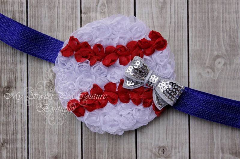 Baseball Stirnband Sie Wählen Farbe Baby Mlb Photo Prop Baby-Dusche-Geschenk Geburtstag 1 von MySweetPeaCouture